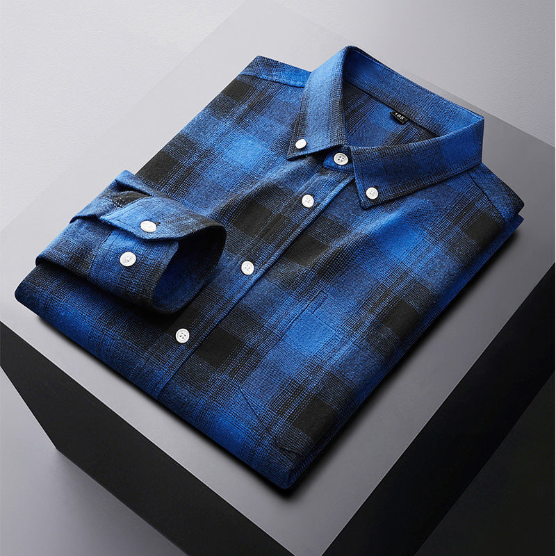 High-Quality Plaid Long-Sleeve Shirt