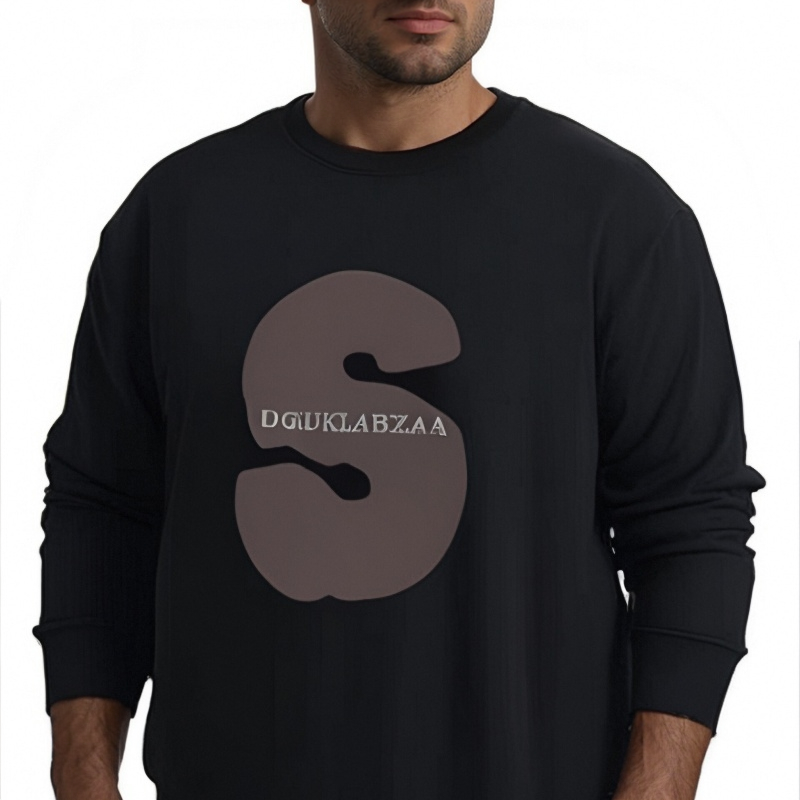 High-Quality Letter Print Sweatshirt Set （BIG&TALL）