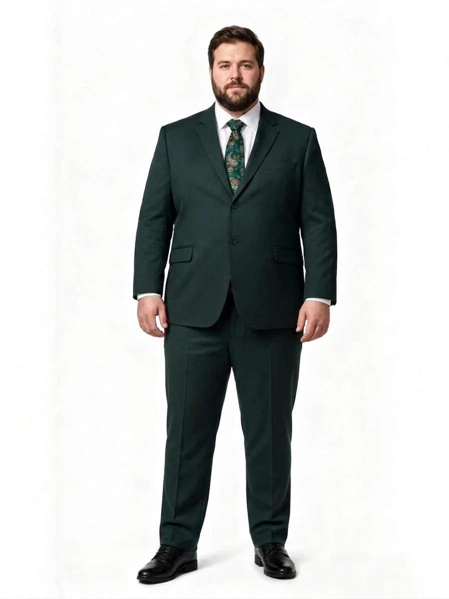 Double-Button Premium Fabric Suit Set